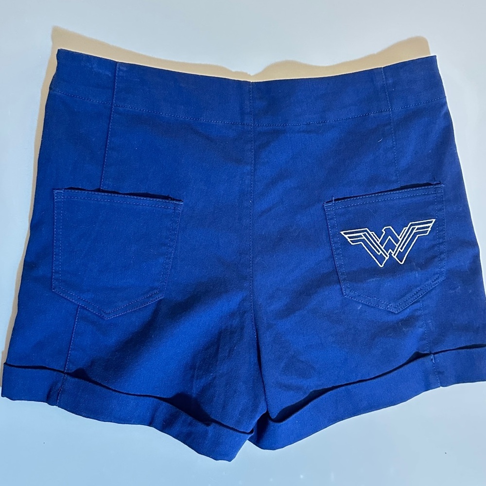 DC Comics Women's Navy Blue High-Waist Star Stud Shorts - Picture 4 of 9